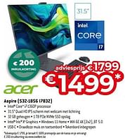 Promoties Acer aspire s32 1856 i7832 - Acer - Geldig van 26/04/2024 tot 31/05/2024 bij Exellent