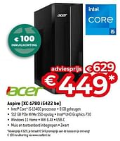 Promotions Acer aspire xc 1780 i5422 be - Acer - Valide de 26/04/2024 à 31/05/2024 chez Exellent