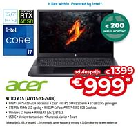 Promoties Acer nitro v 15 anv15 51 74qb - Acer - Geldig van 26/04/2024 tot 31/05/2024 bij Exellent