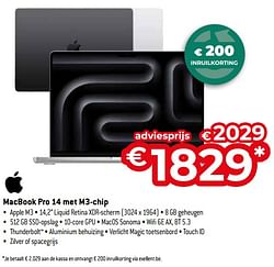 Apple macbook pro 14 met m3 chip