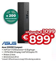 Promoties Asus s500se compact - Asus - Geldig van 26/04/2024 tot 31/05/2024 bij Exellent