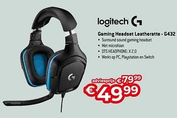 Promoties Gaming headset leatheratte g432 - Logitech - Geldig van 26/04/2024 tot 31/05/2024 bij Exellent