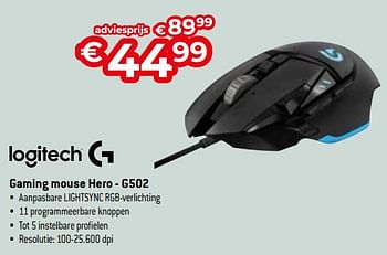 Promotions Gaming mouse hero g502 - Logitech - Valide de 26/04/2024 à 31/05/2024 chez Exellent