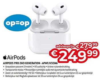 Promotions Airpods pro 2nd generation apmtjv3zma - Apple - Valide de 26/04/2024 à 31/05/2024 chez Exellent