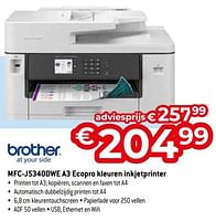 Promoties Brother mfc j5340dwe a3 ecopro kleuren inkjetprinter - Brother - Geldig van 26/04/2024 tot 31/05/2024 bij Exellent