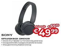 Promoties Koptelefoon on ear sowhch520b - Sony - Geldig van 26/04/2024 tot 31/05/2024 bij Exellent