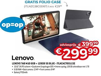 Promotions Lenovo tab m10 6gb + 128gb 5g blue itlnzact0011se - Lenovo - Valide de 26/04/2024 à 31/05/2024 chez Exellent