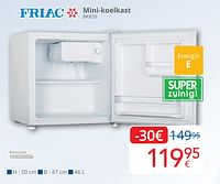 Promoties Friac mini-koelkast bkk56 - Friac - Geldig van 01/05/2024 tot 31/05/2024 bij Eldi