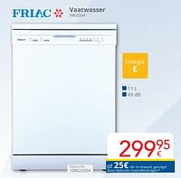 Promoties Friac vaatwasser vw2004 - Friac - Geldig van 01/05/2024 tot 31/05/2024 bij Eldi