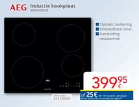 Promoties Aeg inductie kookplaat ibs64200cb - AEG - Geldig van 01/05/2024 tot 31/05/2024 bij Eldi