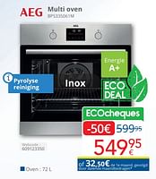 Promoties Aeg multi oven bps335061m - AEG - Geldig van 01/05/2024 tot 31/05/2024 bij Eldi