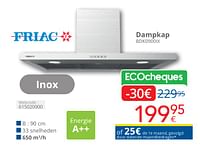 Promoties Friac dampkap bdk0900ix - Friac - Geldig van 01/05/2024 tot 31/05/2024 bij Eldi