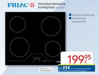 Friac vitrokeramische kookplaat vst6050-Friac