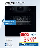 Promoties Zanussi multi oven zohnq3k2 - Zanussi - Geldig van 01/05/2024 tot 31/05/2024 bij Eldi