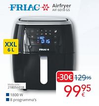 Friac airfryer aif 6018 gs-Friac