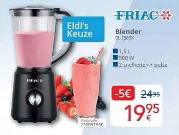 Promotions Friac blender bl 1560x - Friac - Valide de 01/05/2024 à 31/05/2024 chez Eldi