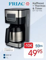 Promoties Friac koffiezet + thermos + timer kft 157 thx - Friac - Geldig van 01/05/2024 tot 31/05/2024 bij Eldi