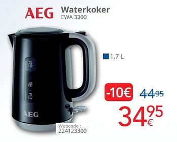 Promotions Aeg waterkoker ewa 3300 - AEG - Valide de 01/05/2024 à 31/05/2024 chez Eldi