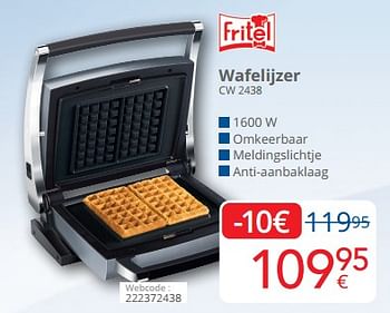 Promotions Fritel wafelijzer cw 2438 - Fritel - Valide de 01/05/2024 à 31/05/2024 chez Eldi