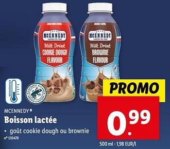 Promoties Boisson lactée - Mcennedy - Geldig van 08/05/2024 tot 14/05/2024 bij Lidl