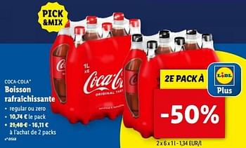 Promoties Boisson rafraîchissante - Coca Cola - Geldig van 08/05/2024 tot 14/05/2024 bij Lidl
