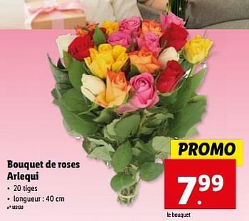 Promoties Bouquet de roses arlequi - Huismerk - Lidl - Geldig van 08/05/2024 tot 14/05/2024 bij Lidl