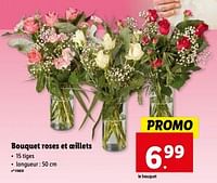 Promotions Bouquet roses et oeillets - Produit maison - Lidl - Valide de 08/05/2024 à 14/05/2024 chez Lidl