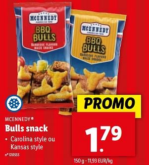 Promoties Bulls snack - Mcennedy - Geldig van 08/05/2024 tot 14/05/2024 bij Lidl