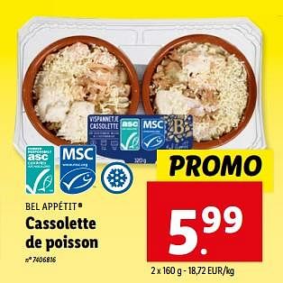 Promoties Cassolette de poisson - Bel Appétit - Geldig van 08/05/2024 tot 14/05/2024 bij Lidl