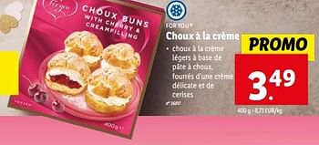 Promotions Choux à la crème - For You - Valide de 08/05/2024 à 14/05/2024 chez Lidl