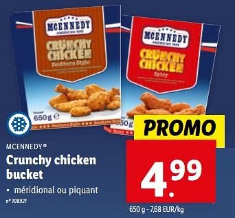 Promoties Crunchy chicken bucket - Mcennedy - Geldig van 08/05/2024 tot 14/05/2024 bij Lidl