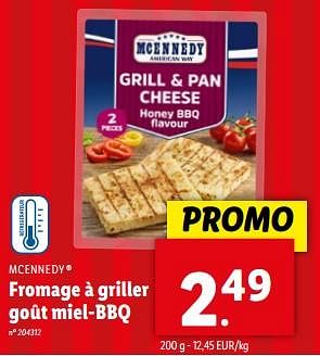Promoties Fromage à griller goût miel-bbq - Mcennedy - Geldig van 08/05/2024 tot 14/05/2024 bij Lidl