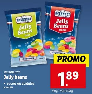 Promotions Jelly beans - Mcennedy - Valide de 08/05/2024 à 14/05/2024 chez Lidl