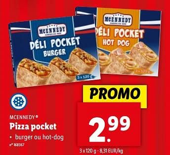 Promoties Pizza pocket - Mcennedy - Geldig van 08/05/2024 tot 14/05/2024 bij Lidl
