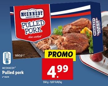 Promoties Pulled pork - Mcennedy - Geldig van 08/05/2024 tot 14/05/2024 bij Lidl