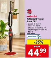 Promotions Vileda nettoyeur à vapeur steam one - Vileda - Valide de 08/05/2024 à 14/05/2024 chez Lidl