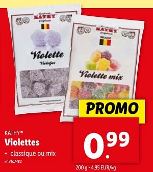 Promoties Violettes - Kathy - Geldig van 08/05/2024 tot 14/05/2024 bij Lidl