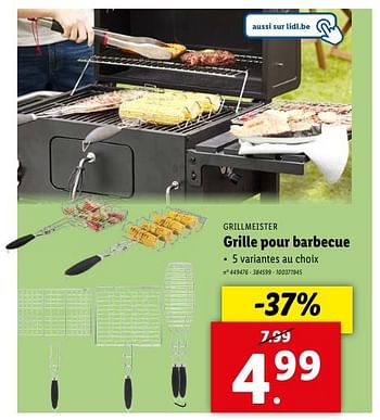 Promoties Grille pour barbecue - Grill Meister - Geldig van 08/05/2024 tot 14/05/2024 bij Lidl