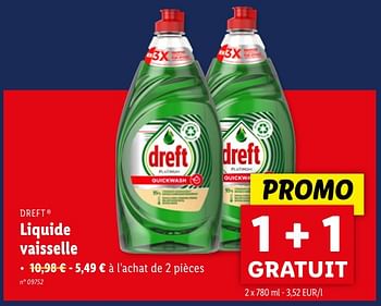 Promoties Liquide vaisselle - Dreft - Geldig van 08/05/2024 tot 14/05/2024 bij Lidl