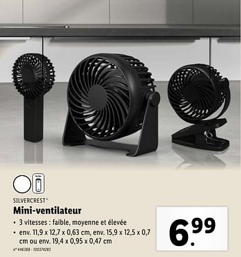 Promoties Silvercrest mini-ventilateur - SilverCrest - Geldig van 08/05/2024 tot 14/05/2024 bij Lidl