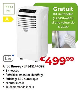 Promotions Liv airco breezy - lp545144092 - LIV - Valide de 26/04/2024 à 31/05/2024 chez Exellent