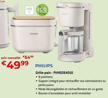 Promoties Philips grille-pain - phhd264010 - Philips - Geldig van 26/04/2024 tot 31/05/2024 bij Exellent