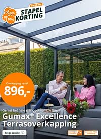 Gumax excellence terrasoverkapping-Huismerk - Tuinmaximaal