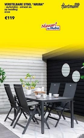 Promoties Verstelbare stoel aruba - Hartman - Geldig van 03/04/2024 tot 30/06/2024 bij Hubo