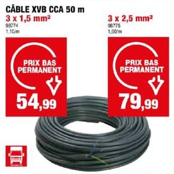 Promoties Câble xvb cca - Profile - Geldig van 24/04/2024 tot 05/05/2024 bij Hubo