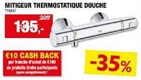 Promotions Mitigeur thermostatique douche - Grohe - Valide de 24/04/2024 à 05/05/2024 chez Hubo