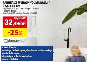 Promotions Panneaux muraux dumawall+ - Dumawall - Valide de 24/04/2024 à 05/05/2024 chez Hubo