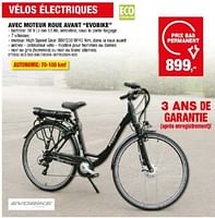 Promotions Vélos électriques avec moteur roue avant evobike - Evobike - Valide de 24/04/2024 à 05/05/2024 chez Hubo
