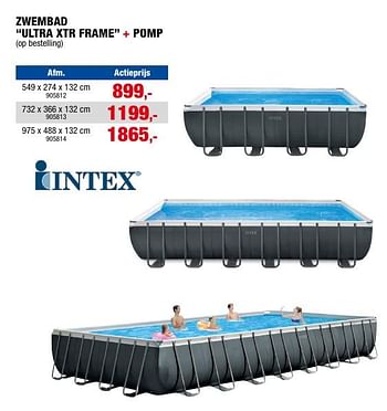Promoties Zwembad ultra xtr frame + pomp - Intex - Geldig van 17/04/2024 tot 30/06/2024 bij Hubo