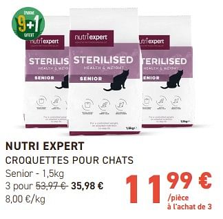 Promoties Nutri expert croquettes pour chats - Nutri Expert - Geldig van 02/05/2024 tot 12/05/2024 bij Tom&Co